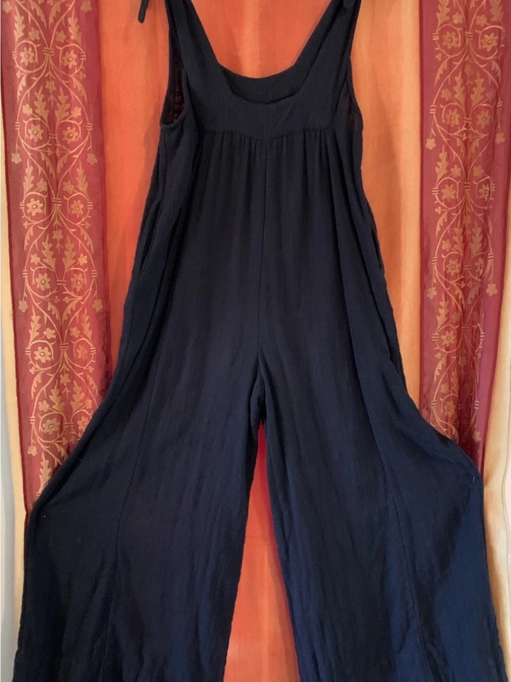 Free People tie me up wide leg Jumpsuit